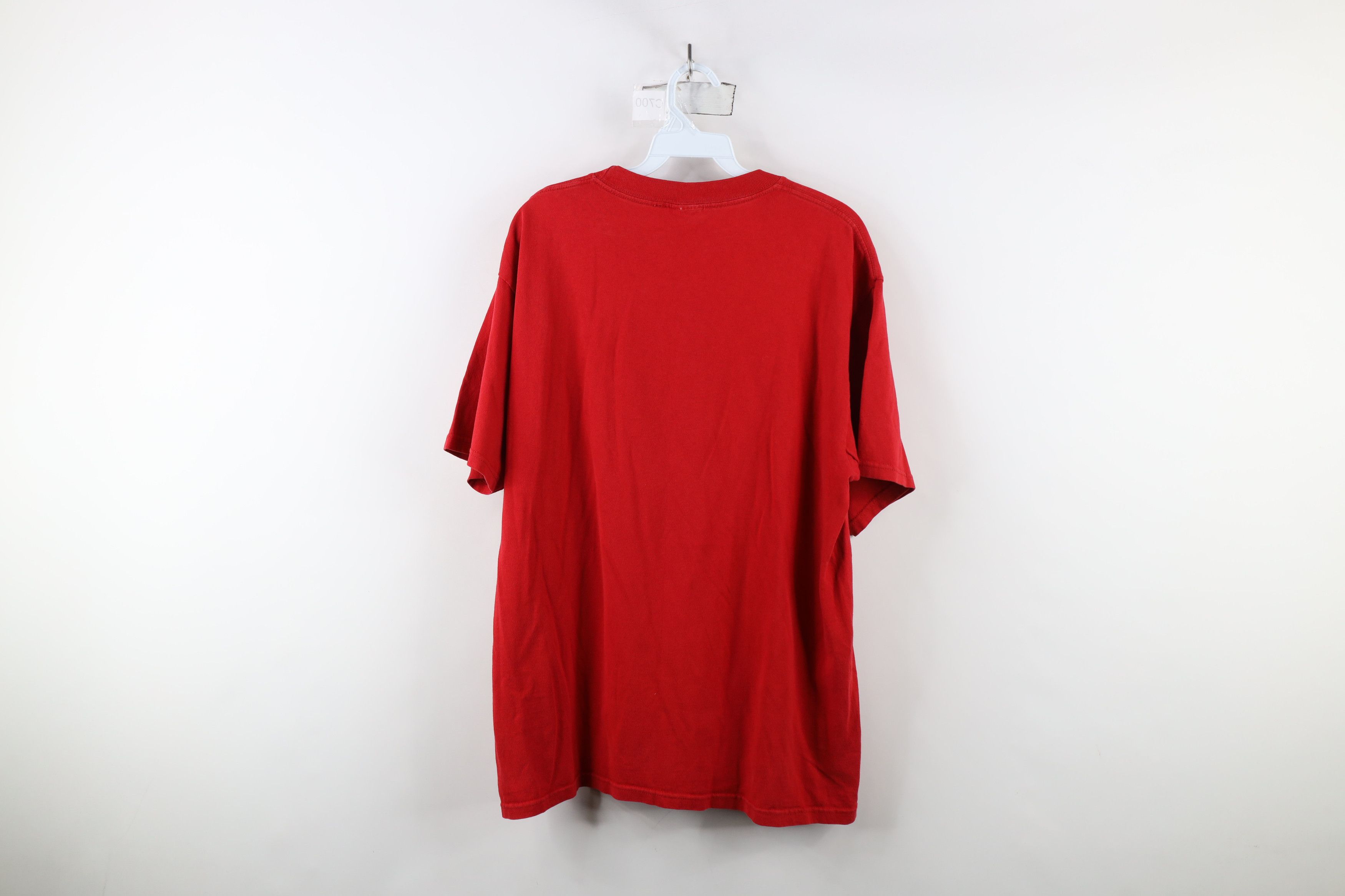 Fox Racing × Vintage Vintage 90s Fox Racing Spell Out Big Logo T-Shirt Red Size US L / EU 52-54 / 3 - 12 Thumbnail