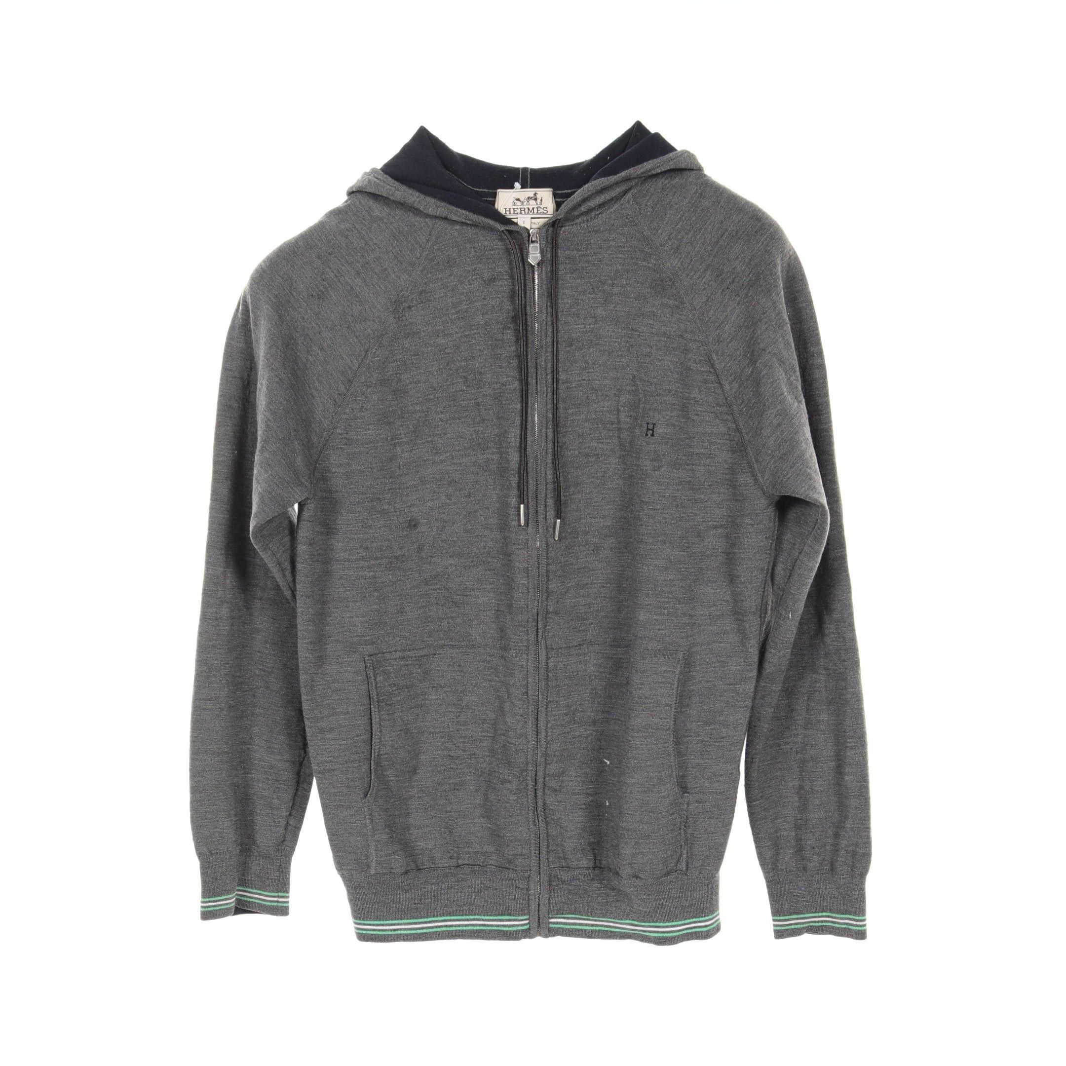 Hermes Hermes Zip Up Hoodie Wool Cashmere Gray Size ONE SIZE - 1 Thumbnail