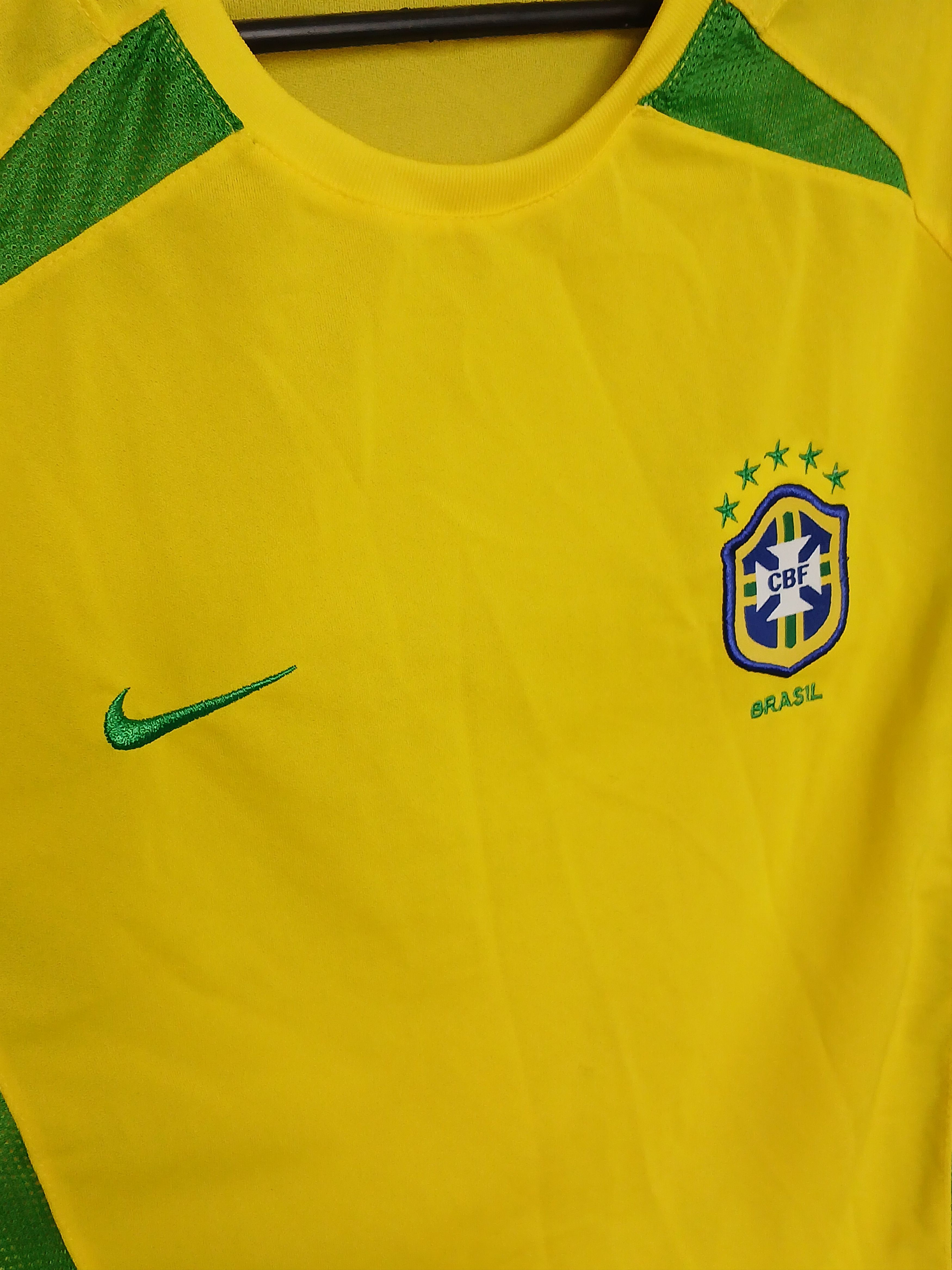 Nike Brazil National Team 2002/2004 Home Football Jersey T-Shirt Size US XL / EU 56 / 4 - 3 Thumbnail