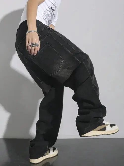 Jean Kirari x Kase Vintage Washed Retro Wide Leg Y2k Denim Jeans Size US 32 / EU 48 - 4 Thumbnail