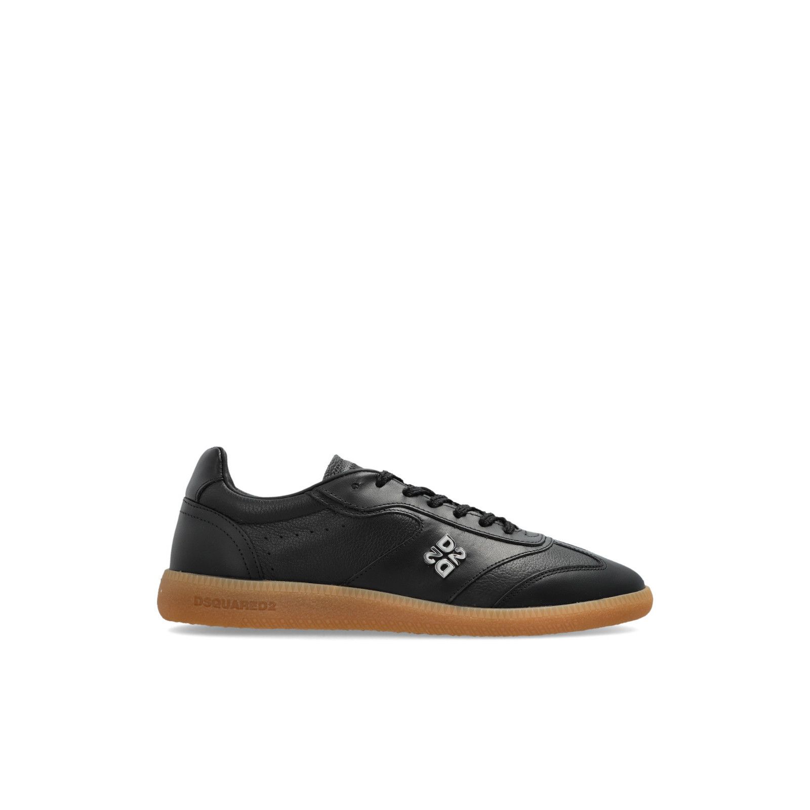 Dsquared2 DSQUARED2 Rebels Black Leather Sneakers New & Authentic (Wom Size US 7 / IT 37 - 1 Thumbnail