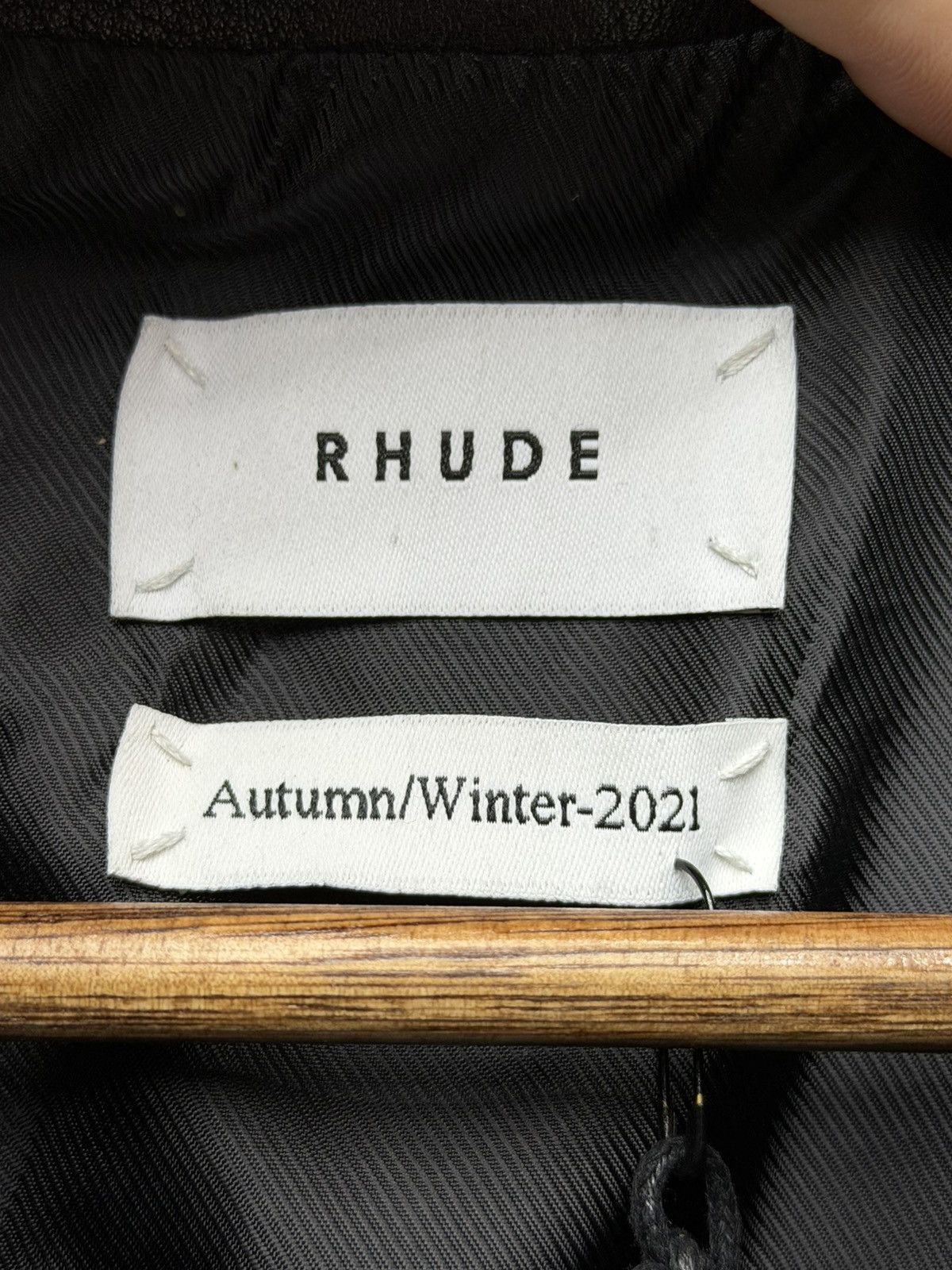 Rhude Size S - Rhude Newman Zip-Up Leather Jacket Retail $3,500 Size US S / EU 44-46 / 1 - 11 Thumbnail