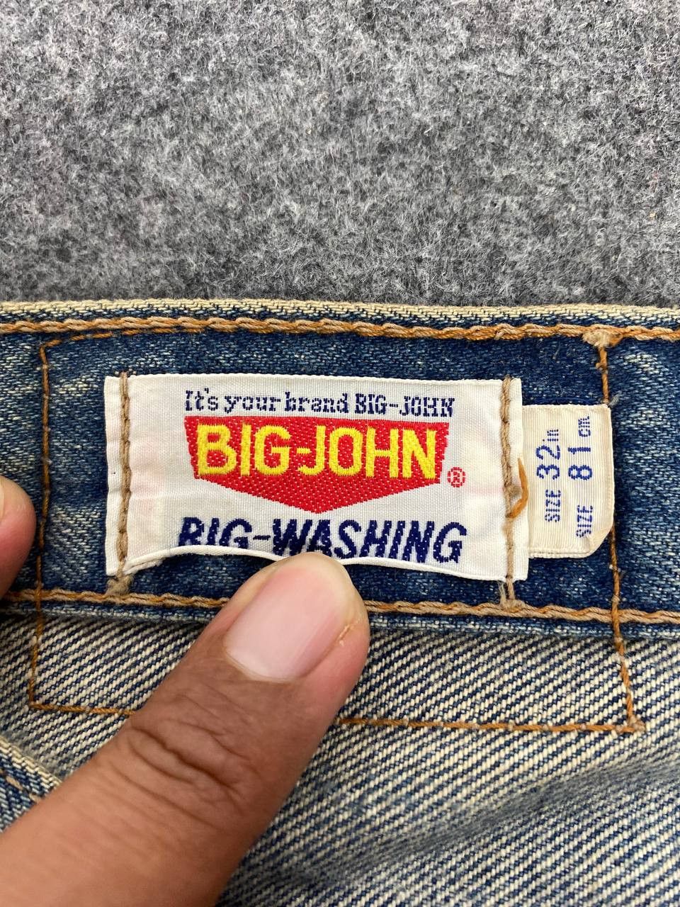 Big John vintage big john distressed denim nice design Size US 32 / EU 48 - 16 Thumbnail