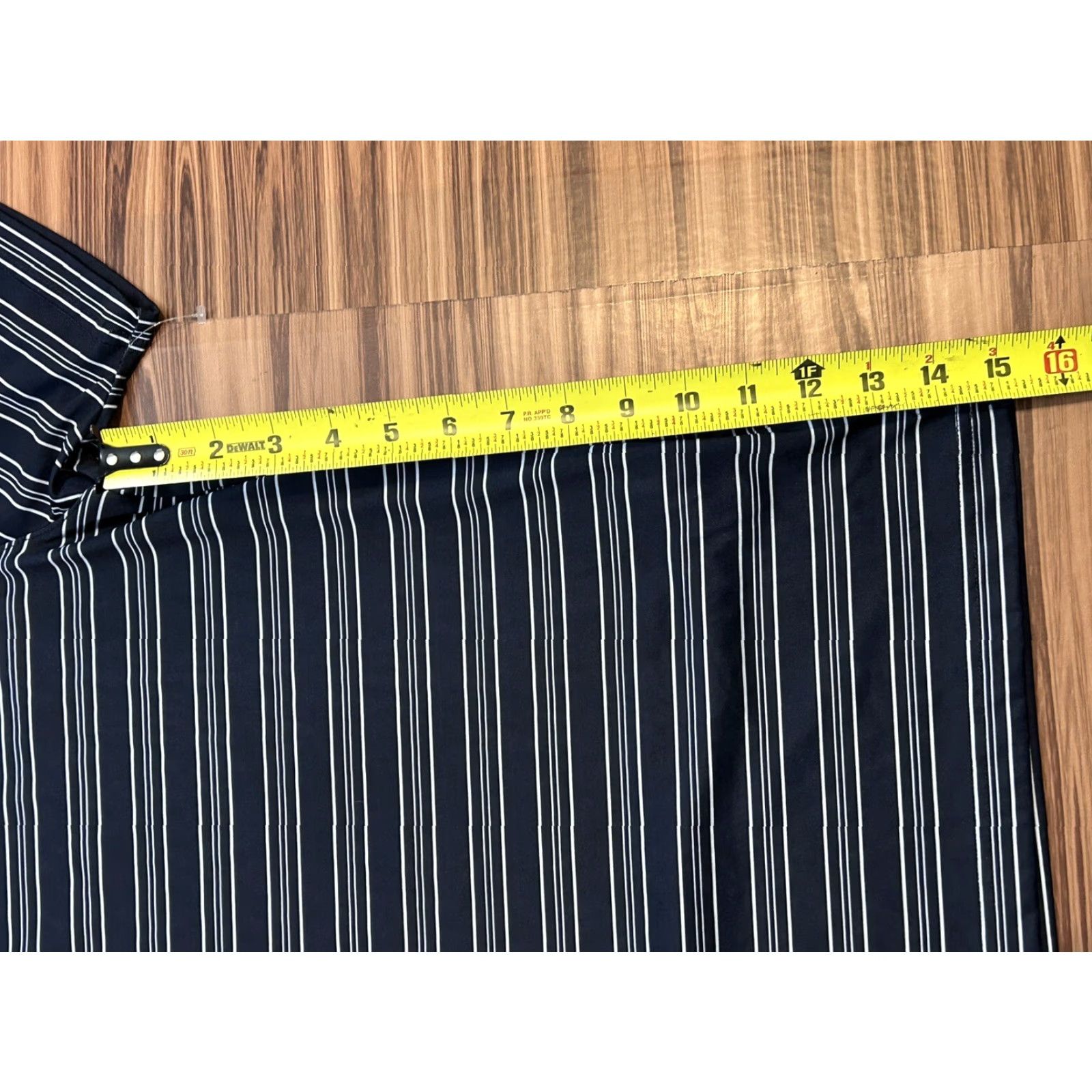 Vintage Etonic Polo Shirt Mens Large Navy Blue Striped Golf Regular UV Moisture Wicking Short Sleeve Collared Knit Polyester Sports Size US L / EU 52-54 / 3 - 4 Thumbnail