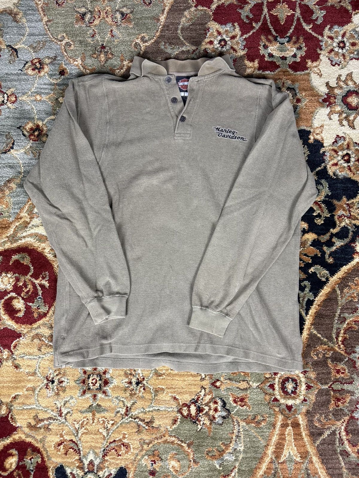 Harley Davidson × Vintage Vintage Harley Davidson Long Sleeve Button up Size US L / EU 52-54 / 3 - 1 Thumbnail