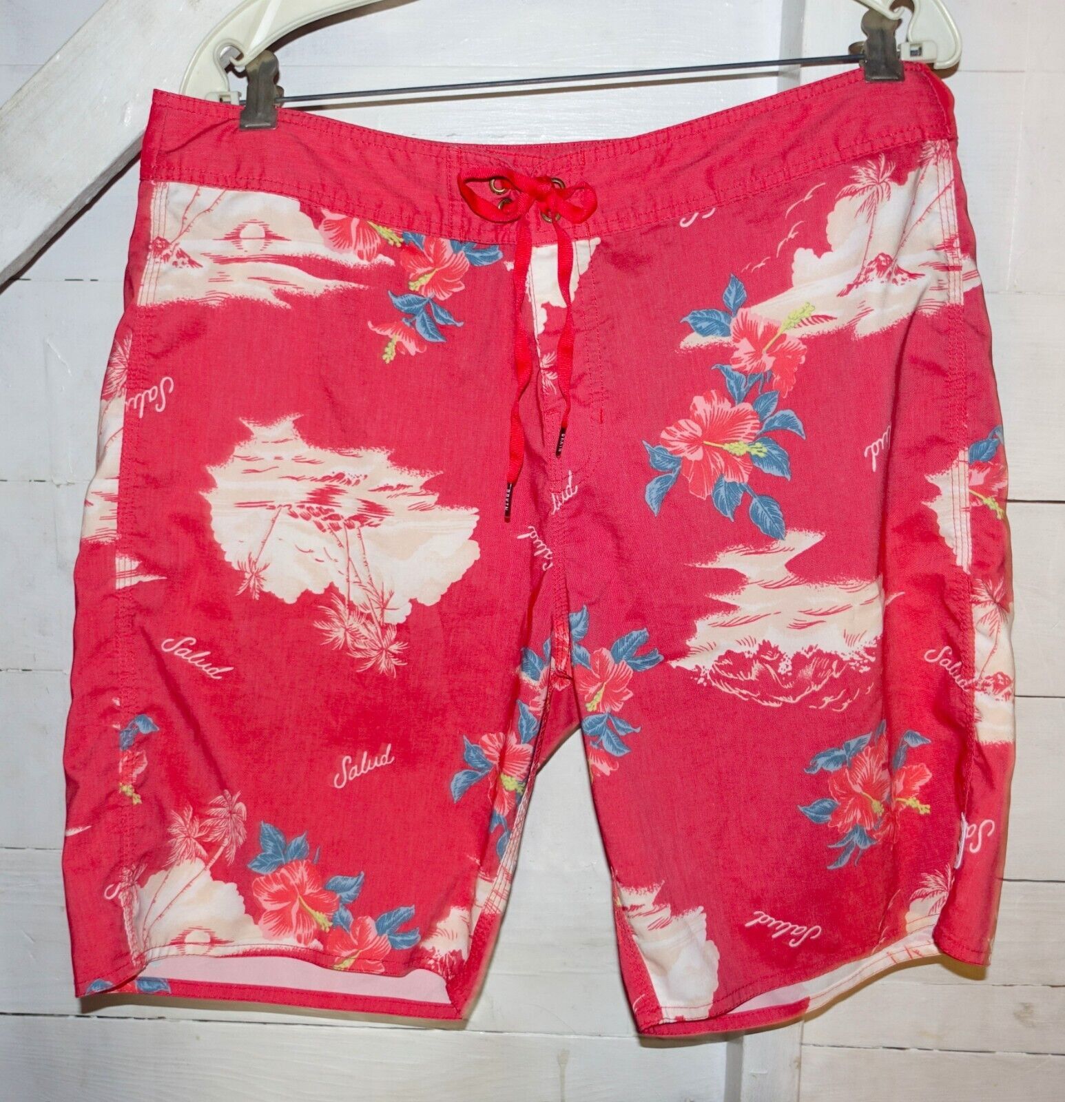 Brixton Brixton Red Floral Board Shorts 34 | Grailed