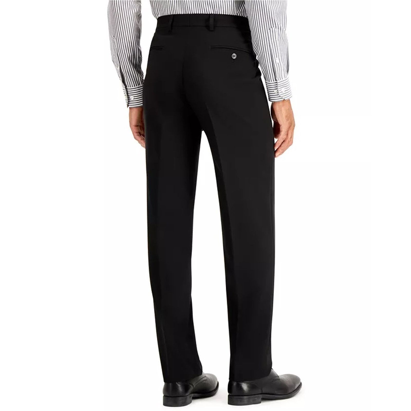 Nautica Nautica Men's Black Modern-Fit Dress Pants Size W36 L33 Size US 36 / EU 52 - 2 Thumbnail