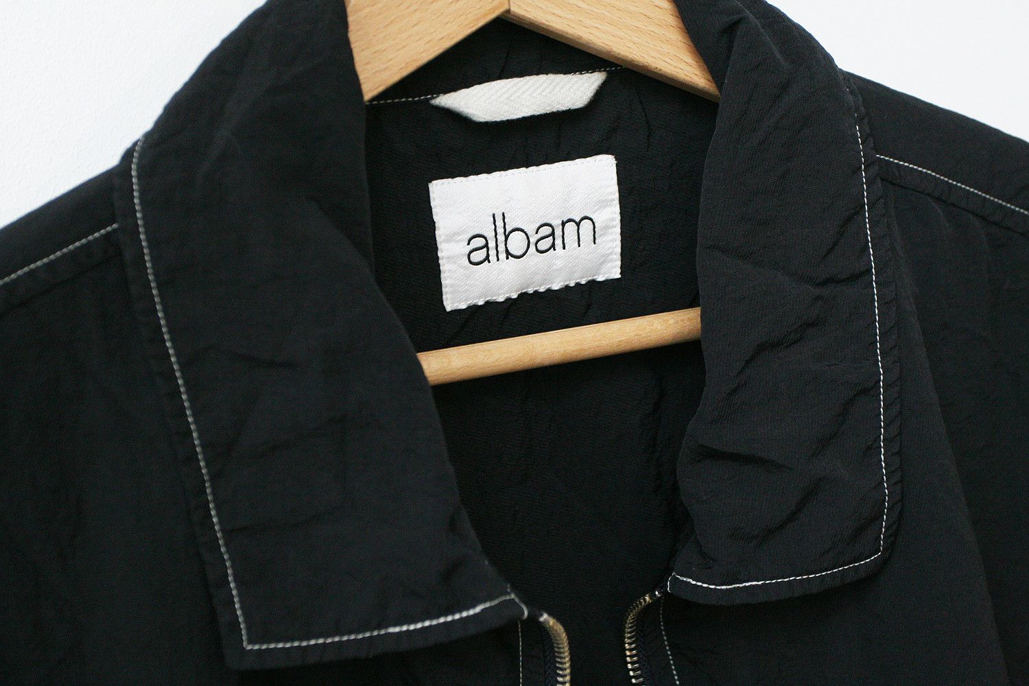 Albam Albam Nylon Contrast Stitch Black Overshirt Full Zip Jacket Size US M / EU 48-50 / 2 - 6 Thumbnail