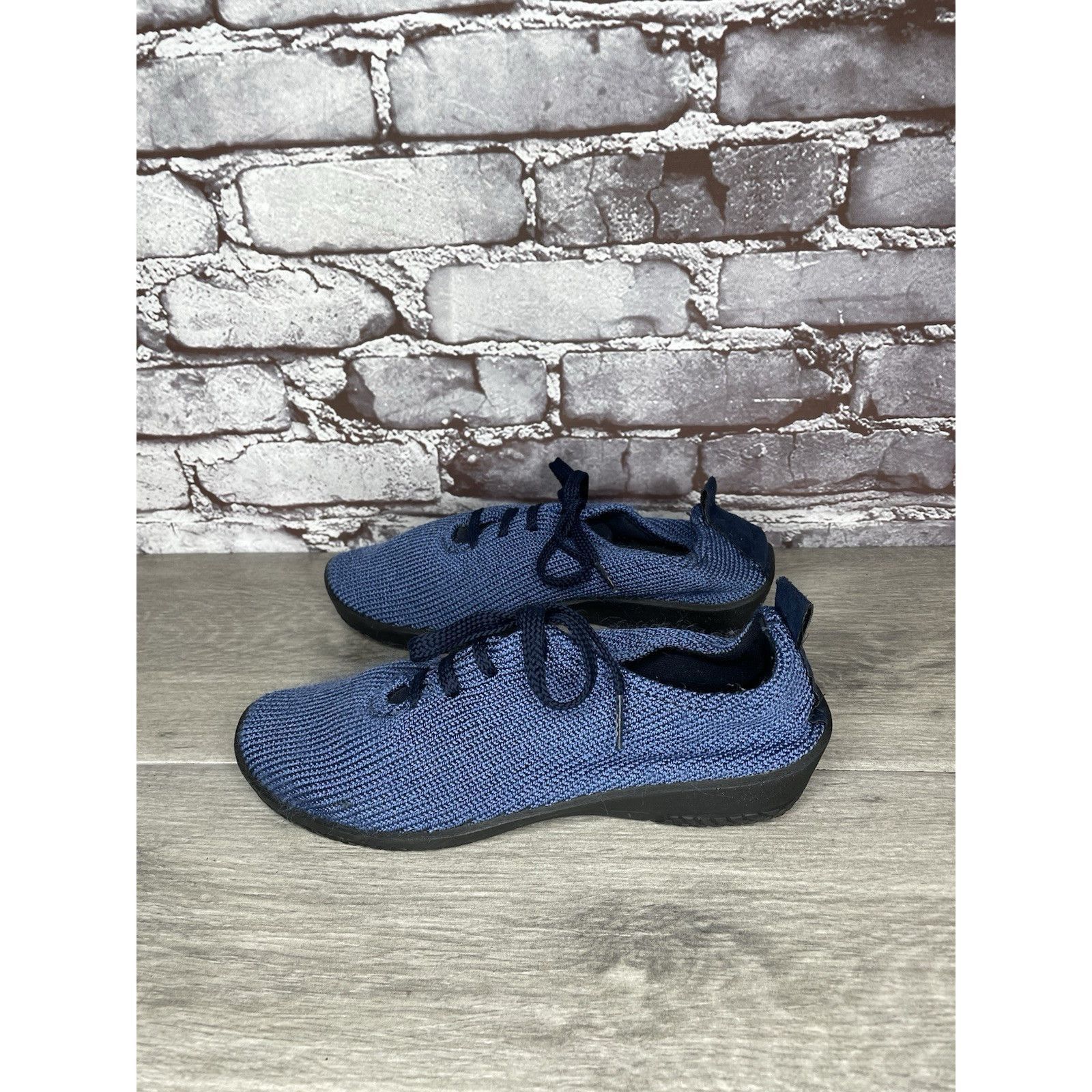 Other Arcopedico LS Blue Knit Fabric Lace Up Comfort Shoes Women’s Size US 7 / IT 37 - 4 Thumbnail