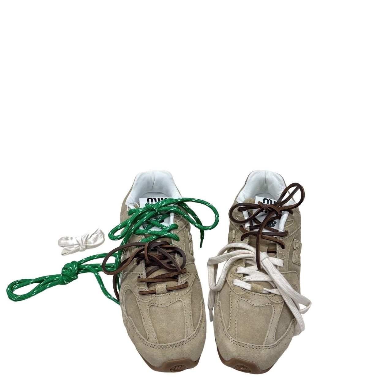 Miu Miu × New Balance Miu Miu x New Balance Suede Sneakers Size 36.5 Size US 6.5 / IT 36.5 - 1 Thumbnail