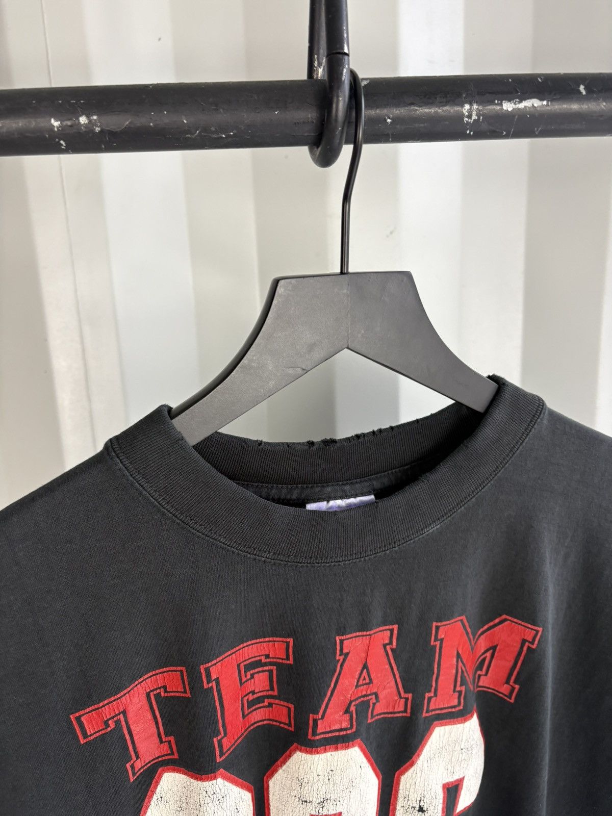 Vintage Thrashed Team Satan 666 Faded Distressed Shirt GRUNGE Band Size US XL / EU 56 / 4 - 6 Thumbnail
