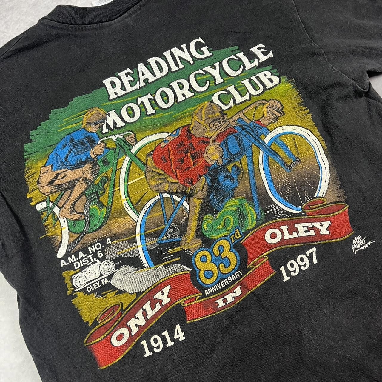 Hanes Vintage biker racing shirt Size US L / EU 52-54 / 3 - 4 Thumbnail