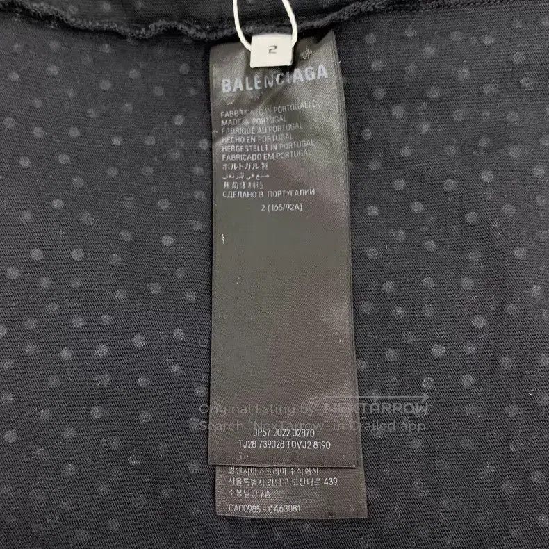 Balenciaga Balenciaga Black Full Rhinestone Design Cotton Round Neck Size US M / EU 48-50 / 2 - 6 Thumbnail