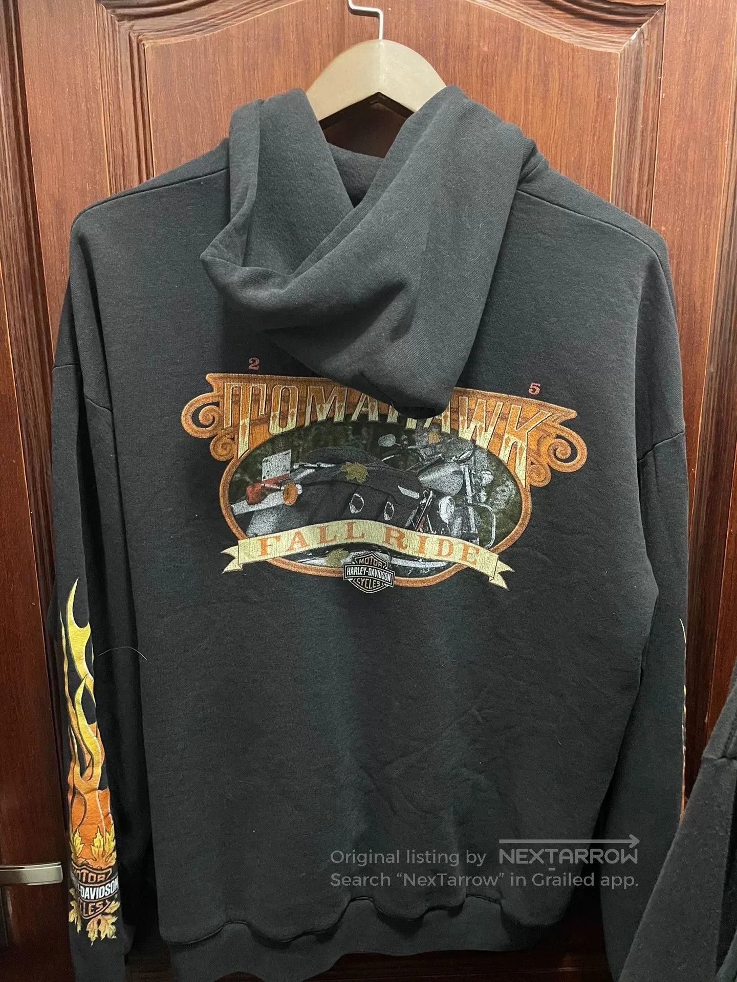 Vintage vintage Harley Davidson flame zip hoodie. Size US M / EU 48-50 / 2 - 7 Thumbnail