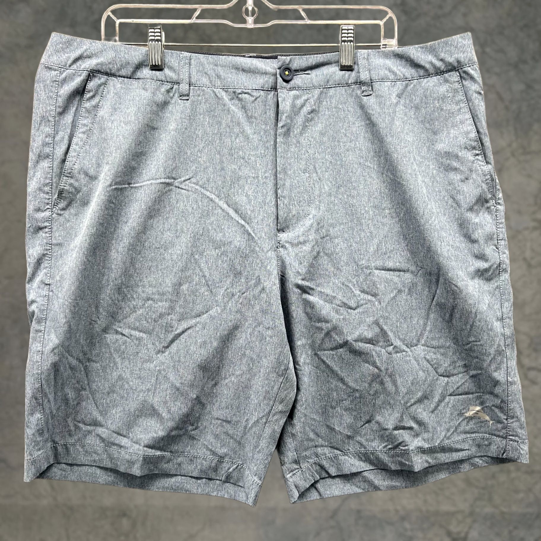 Tommy Bahama Tommy Bahama Shorts Mens 38 Blue Chino Flat Front Polyester Spandex Drawstring Casual Travel Everyday Pockets Size US 38 / EU 54 - 1 Thumbnail