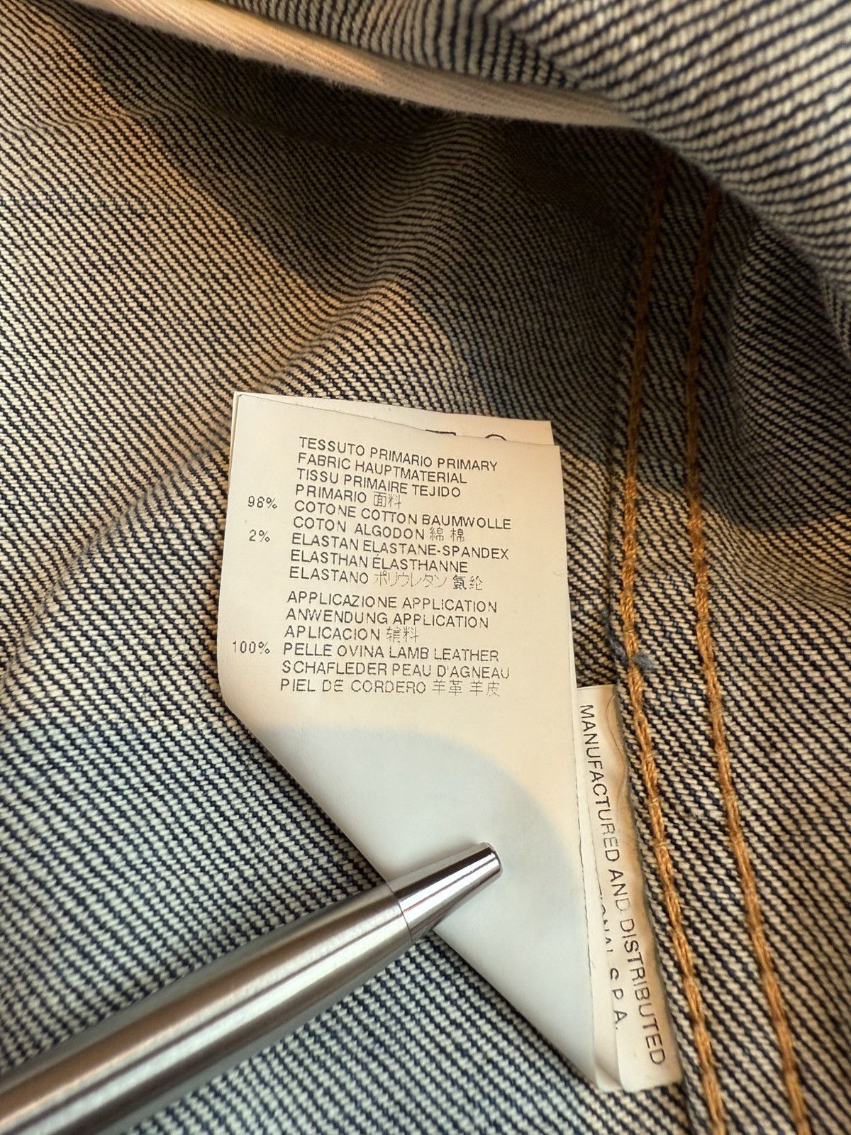Dsquared2 SS14 Dsquared2 leather sleeve denim jacket collar 50 Grail Size US M / EU 48-50 / 2 - 20 Thumbnail