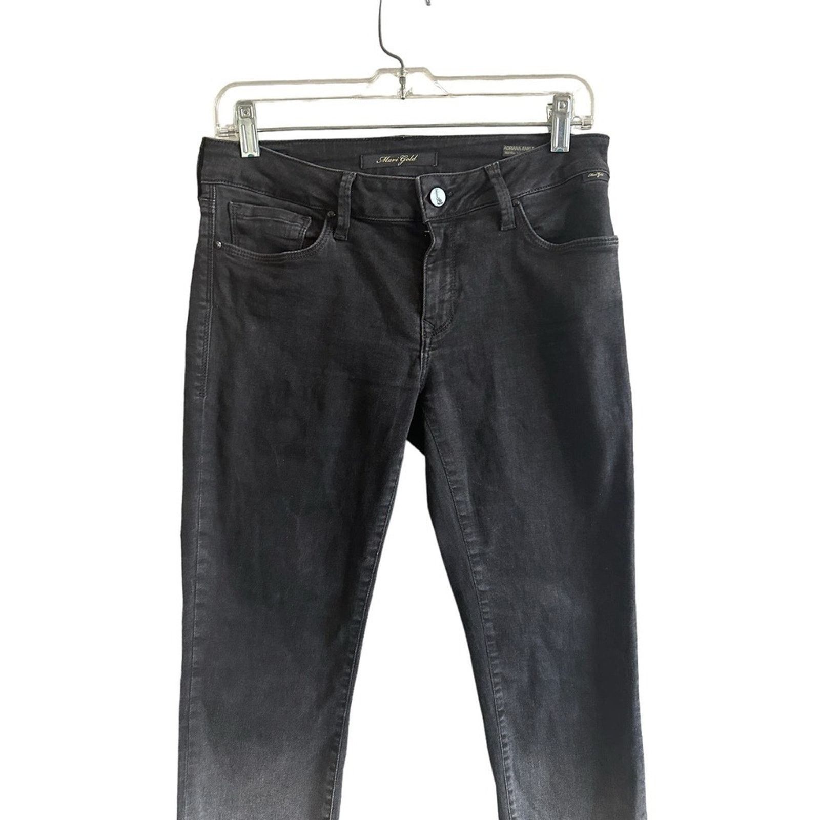 Mavi MAVI Adriana Ankle' Mid-Rise Super Skinny Black Jeans - 28 Size 28" / US 6 / IT 42 - 5 Thumbnail