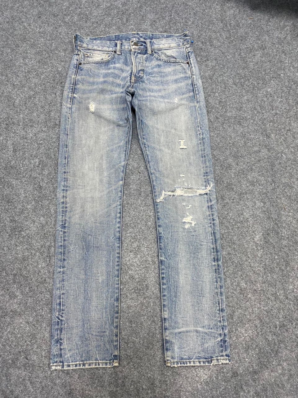 Polo Ralph Lauren Vintage 90s Ralph Lauren Slim Skinny Distressed Denim Size US 31 - 2 Thumbnail
