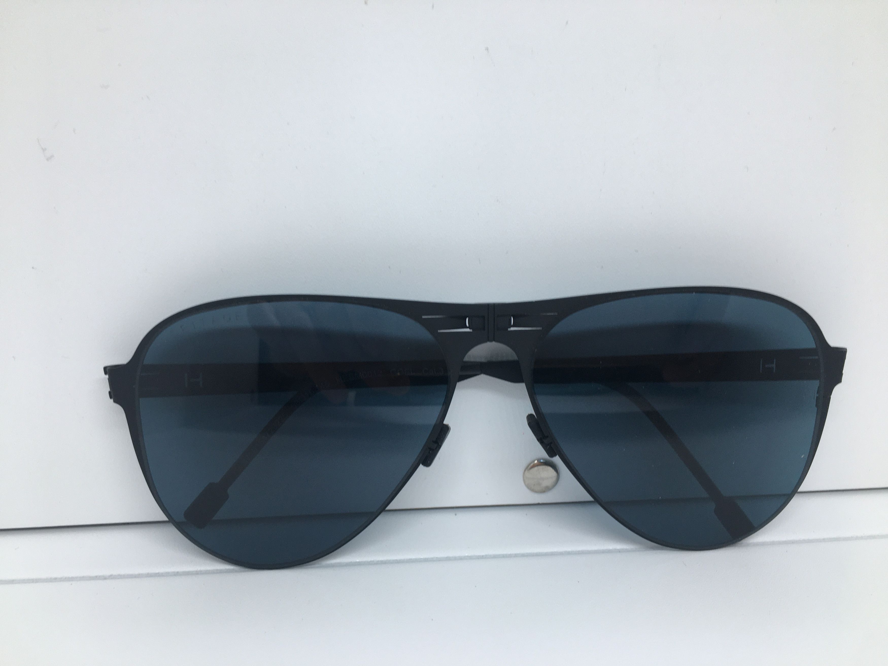 Other Heritage Matte Black Aviator Folded Sunglasses Frame Size ONE SIZE - 7 Thumbnail