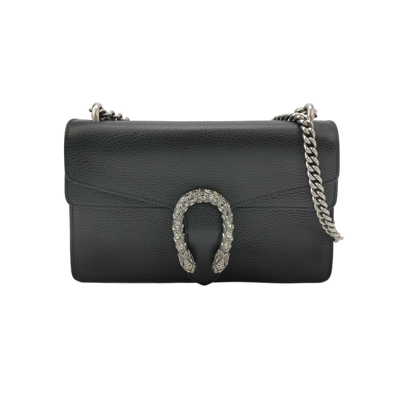 Gucci Gucci Dionysus Leather Shoulder Bag Black Size ONE SIZE - 1 Thumbnail