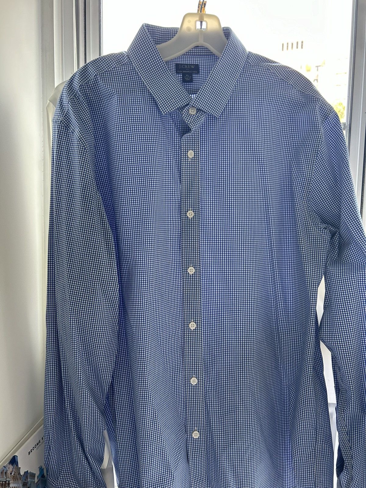 J.Crew J crew XL Slim 17-17.5 blue checkered button down Size US XL / EU 56 / 4 - 3 Thumbnail