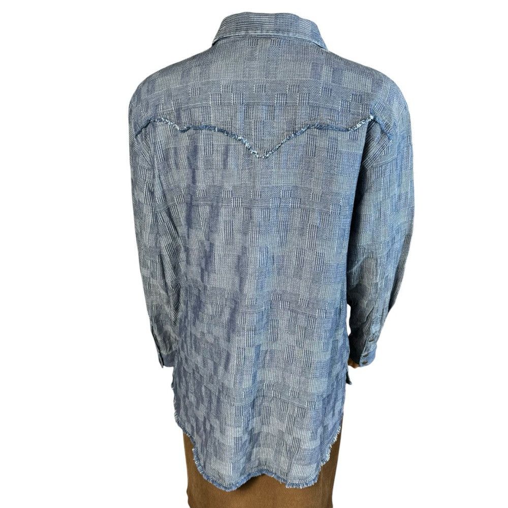 Wrangler NWT New Wrangler Retro Subtle Fray Western Snap Shirt Size Size S / US 4 / IT 40 - 4 Thumbnail
