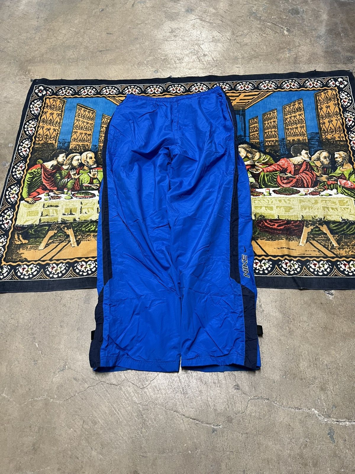 Nike Blue Nike track pants size large baggy skater sportswear y2k Size US 34 / EU 50 - 7 Thumbnail