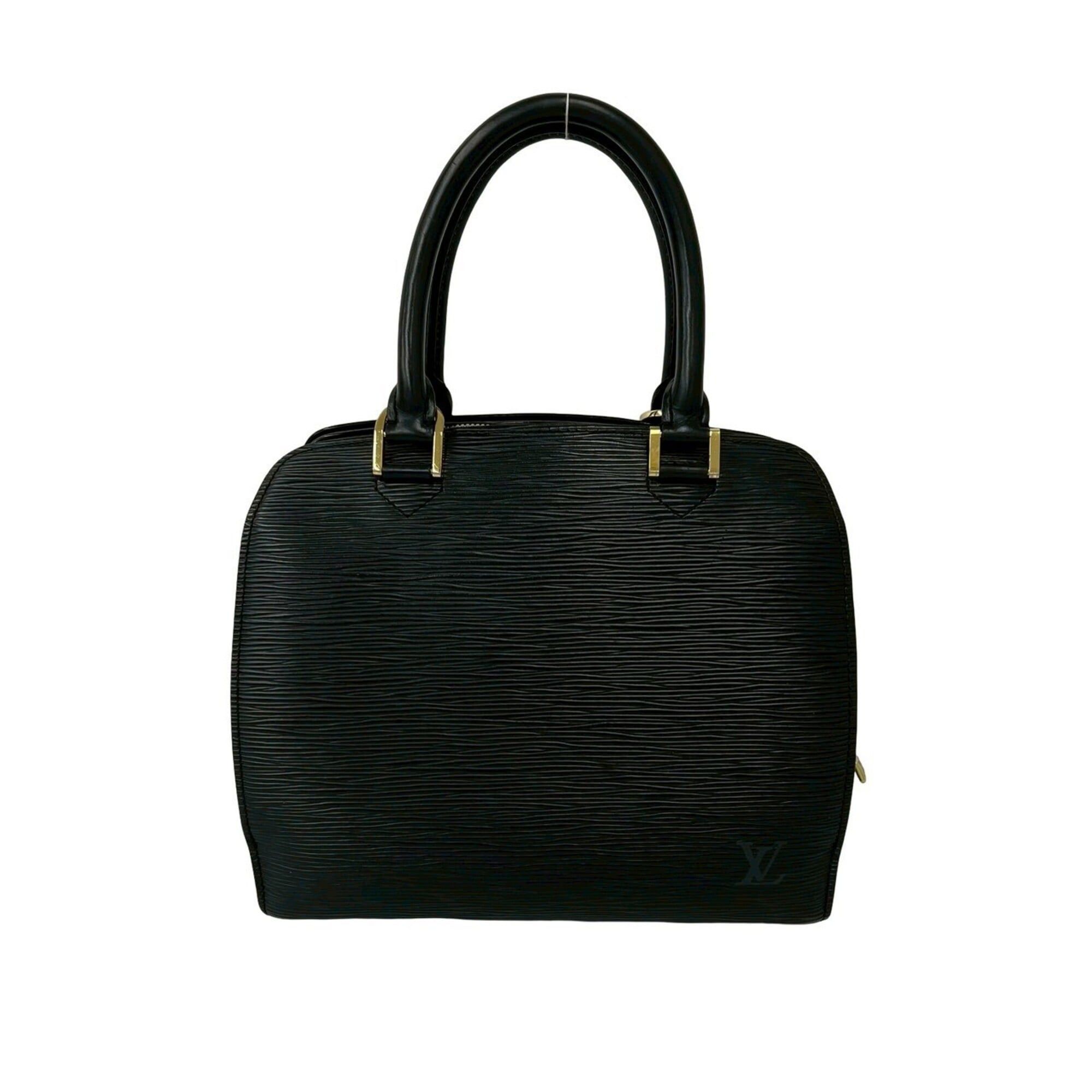 Louis Vuitton Louis Vuitton Pont Neuf Epi Leather Genuine Round Zip Handbag Mini Boston Bag Noir 20803 Size ONE SIZE - 1 Thumbnail