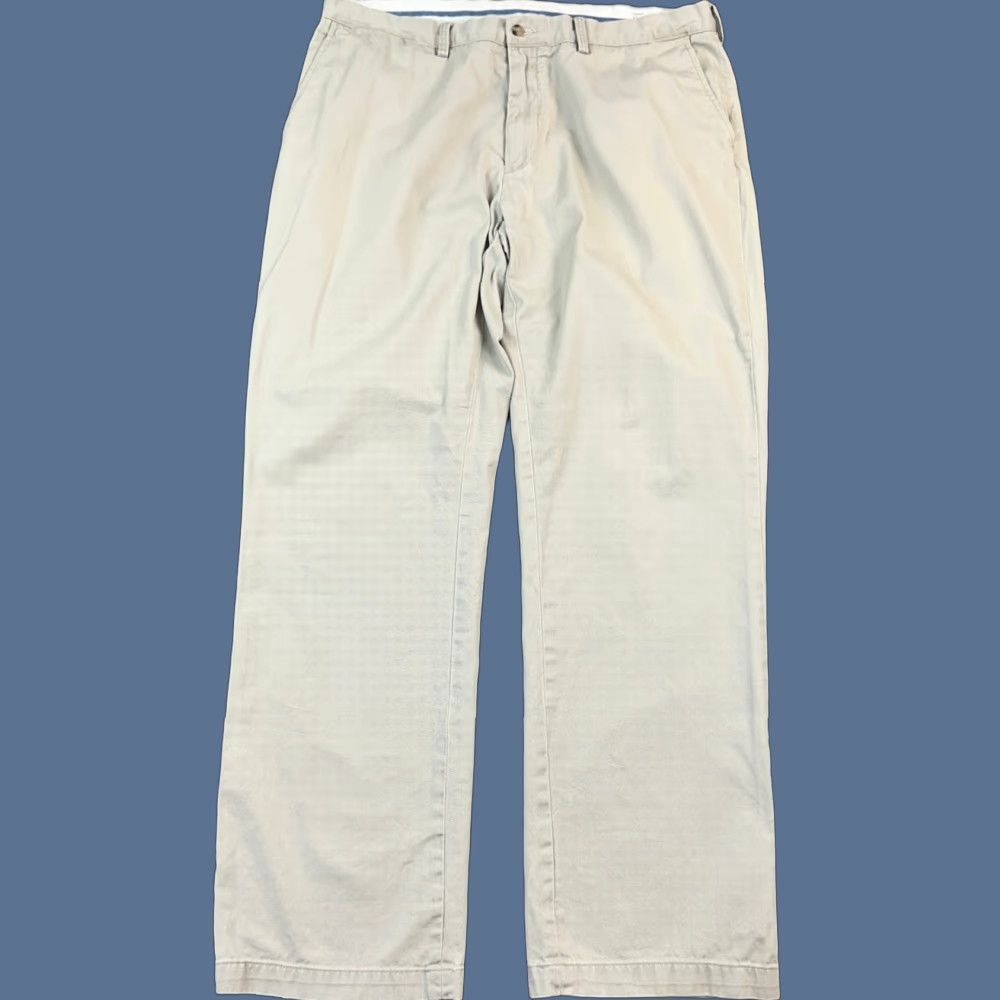Polo Ralph Lauren Polo Ralph Lauren Pants Mens 38x34 38x33 Beige Relaxed Fit Flat Front Chino Size US M / EU 48-50 / 2 - 1 Thumbnail