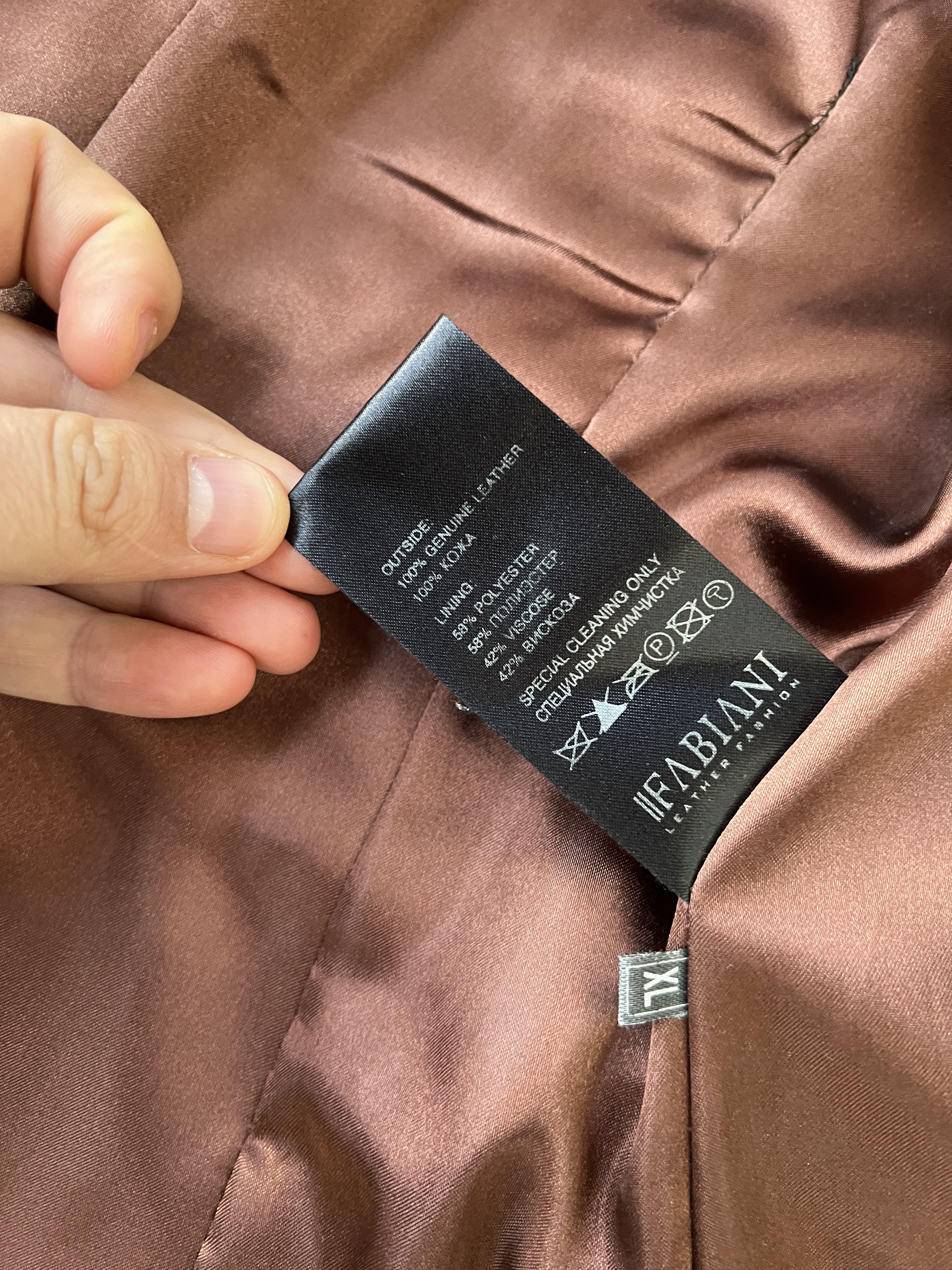 Other Fabiani Leather Coat Size XL / US 12-14 / IT 48-50 - 7 Thumbnail