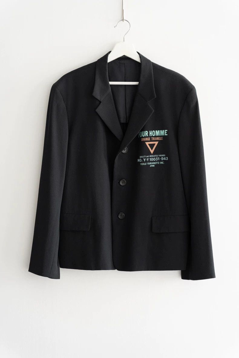 Yohji Yamamoto Black Wool Blazer Jacket