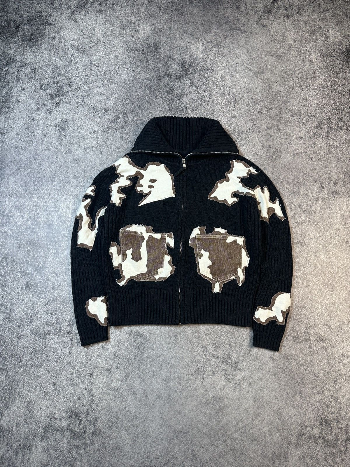 Other Y2K Cow Custom Sweater Zip Up Avant Garde Style Rare USA M Size US M / EU 48-50 / 2 - 1 Thumbnail