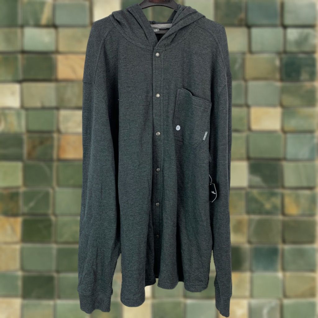 Eddie Bauer VINTAGE Eddie Bauer Hooded Shirt XL Black Shirt Pocket Thermal Button Down New with Tags Athletic Mens 60% Cotton 40% Polyester Size US XL / EU 56 / 4 - 1 Thumbnail