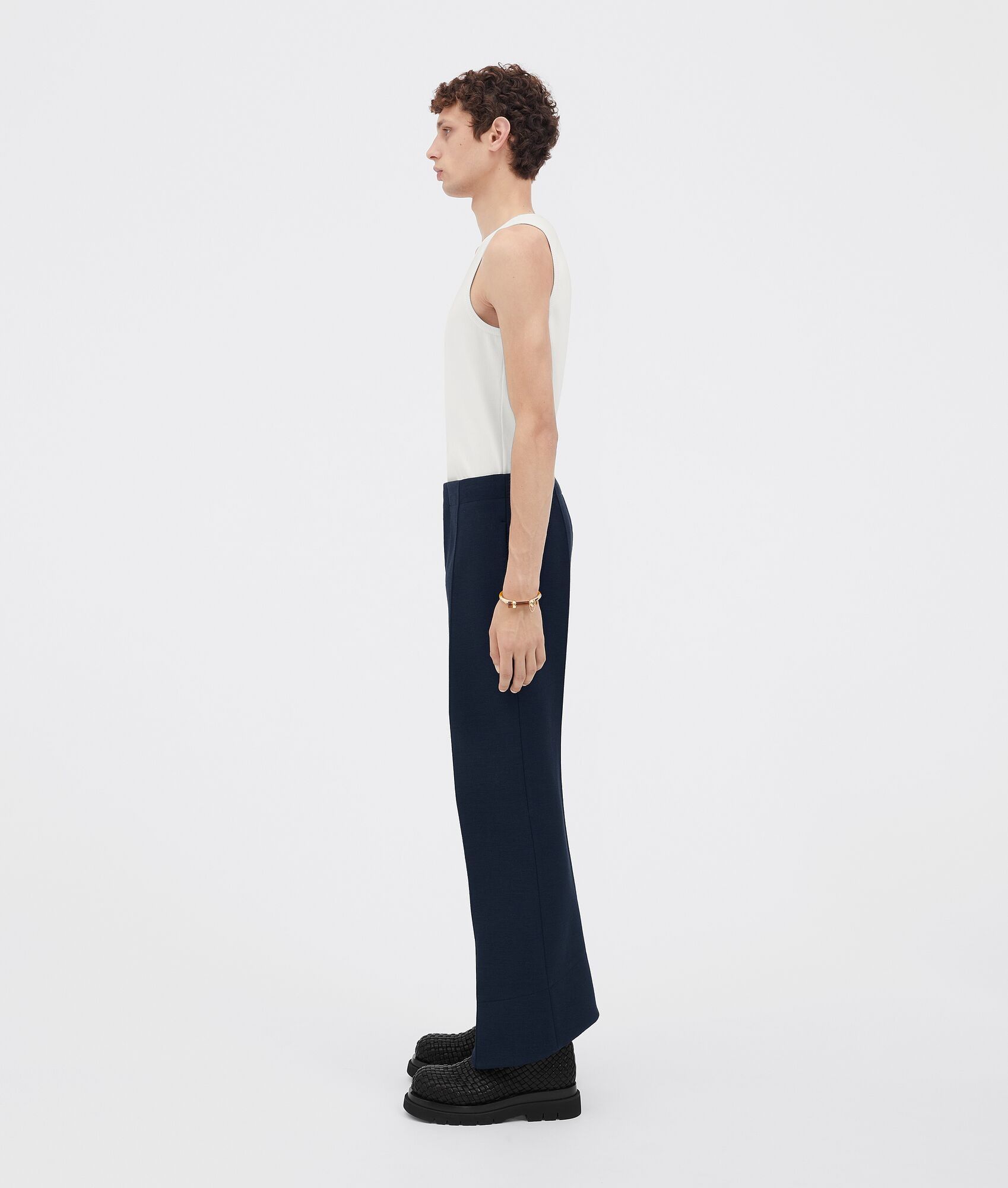 Bottega Veneta o1s1rm0725 Wool Trousers in Blue Size US 28 / EU 44 - 2 Thumbnail