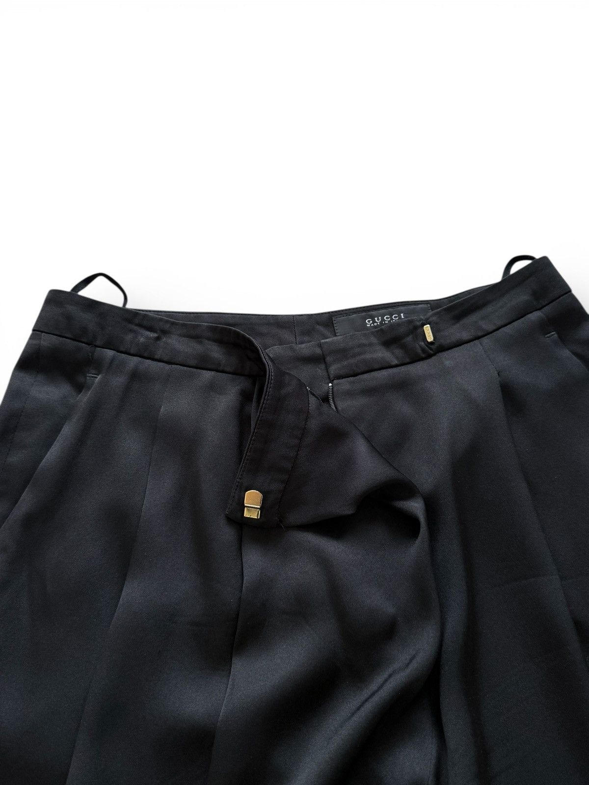 Gucci Gucci By Tom Ford Black Silk Pants Trousers Size 27" / US 4 / IT 40 - 4 Thumbnail