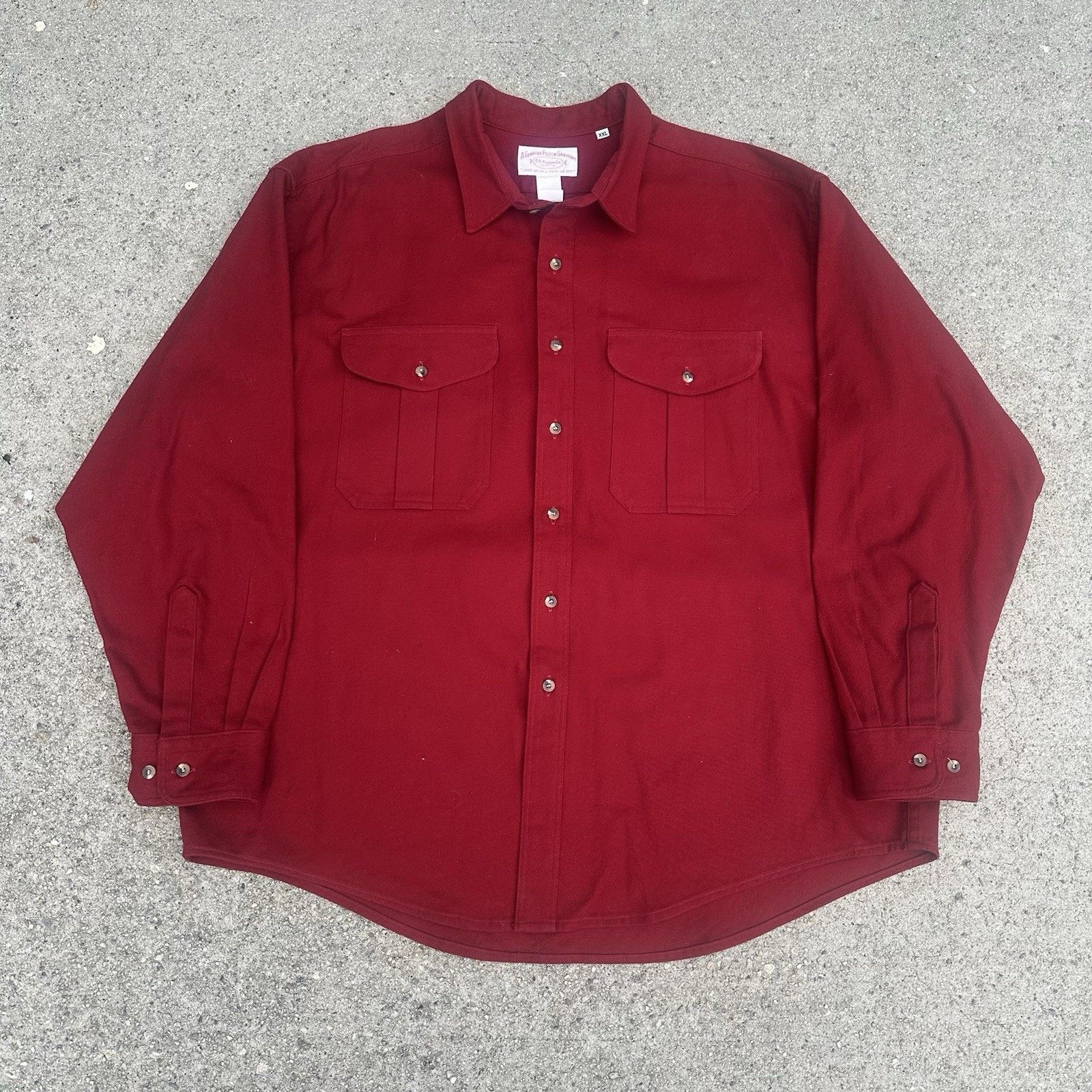Filson × Vintage Vintage Filson Garment Red Cloth Longsleeve Shirt XXL Size US XXL / EU 58 / 5 - 1 Thumbnail