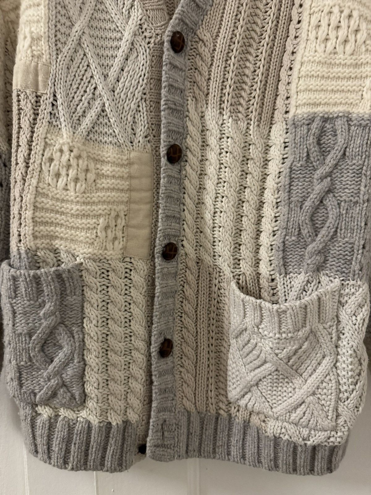 Supreme Supreme Patchwork Cable Knit Cardigan Size US M / EU 48-50 / 2 - 5 Thumbnail