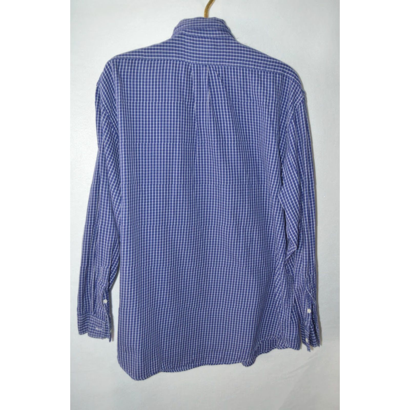 Polo Ralph Lauren VTG Polo Ralph Lauren Polo Jean Co men's L/S Shirt Blue Check Cotton XL Shirt Mens Old School Classic Preppy Size US XL / EU 56 / 4 - 2 Thumbnail
