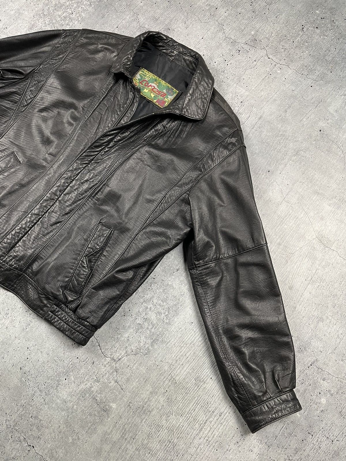 Genuine Leather × Vintage Vintage Bomber Leather Jacket zip Avirex Schott 70-80s Size US XL / EU 56 / 4 - 7 Thumbnail