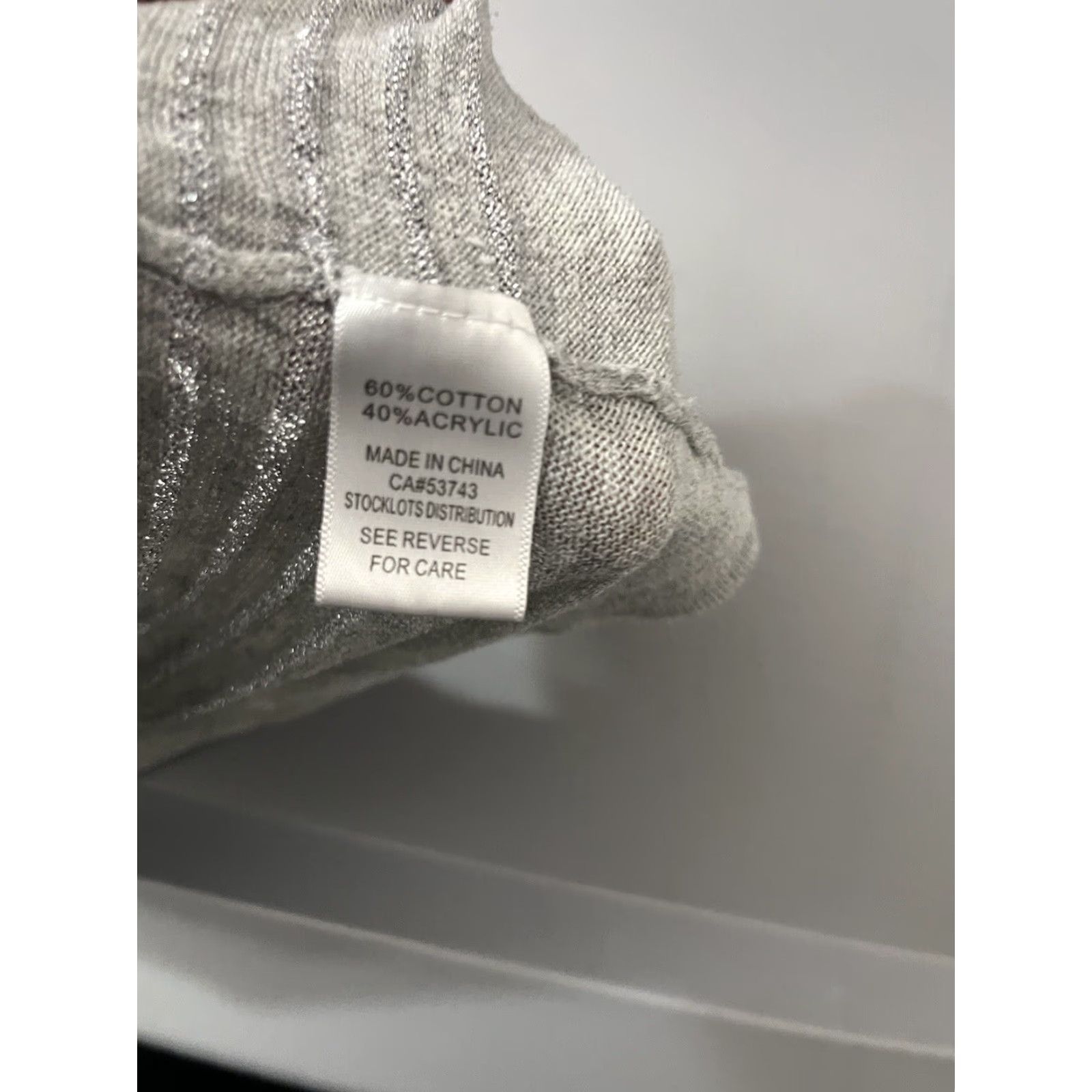 Apt. 9 Apt 9 Sweater Women's Medium Grey Knit Long Sleeve Crew Neck Cotton Acrylic Size M / US 6-8 / IT 42-44 - 4 Thumbnail
