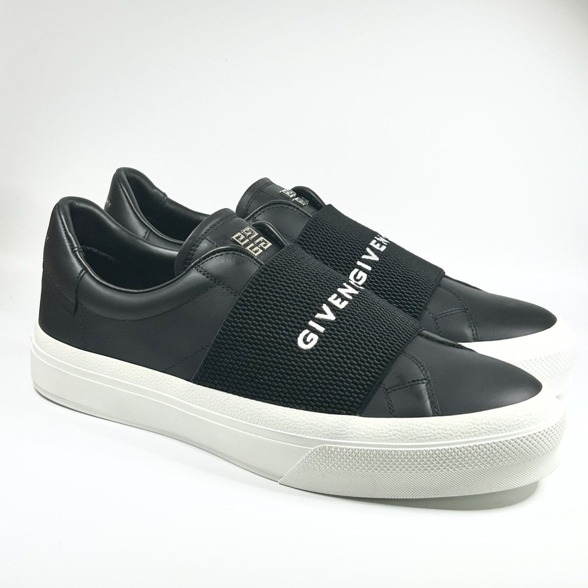 Givenchy New Givenchy City Court Leather Sneakers Black 42EU/9US Size US 9 / EU 42 - 1 Thumbnail