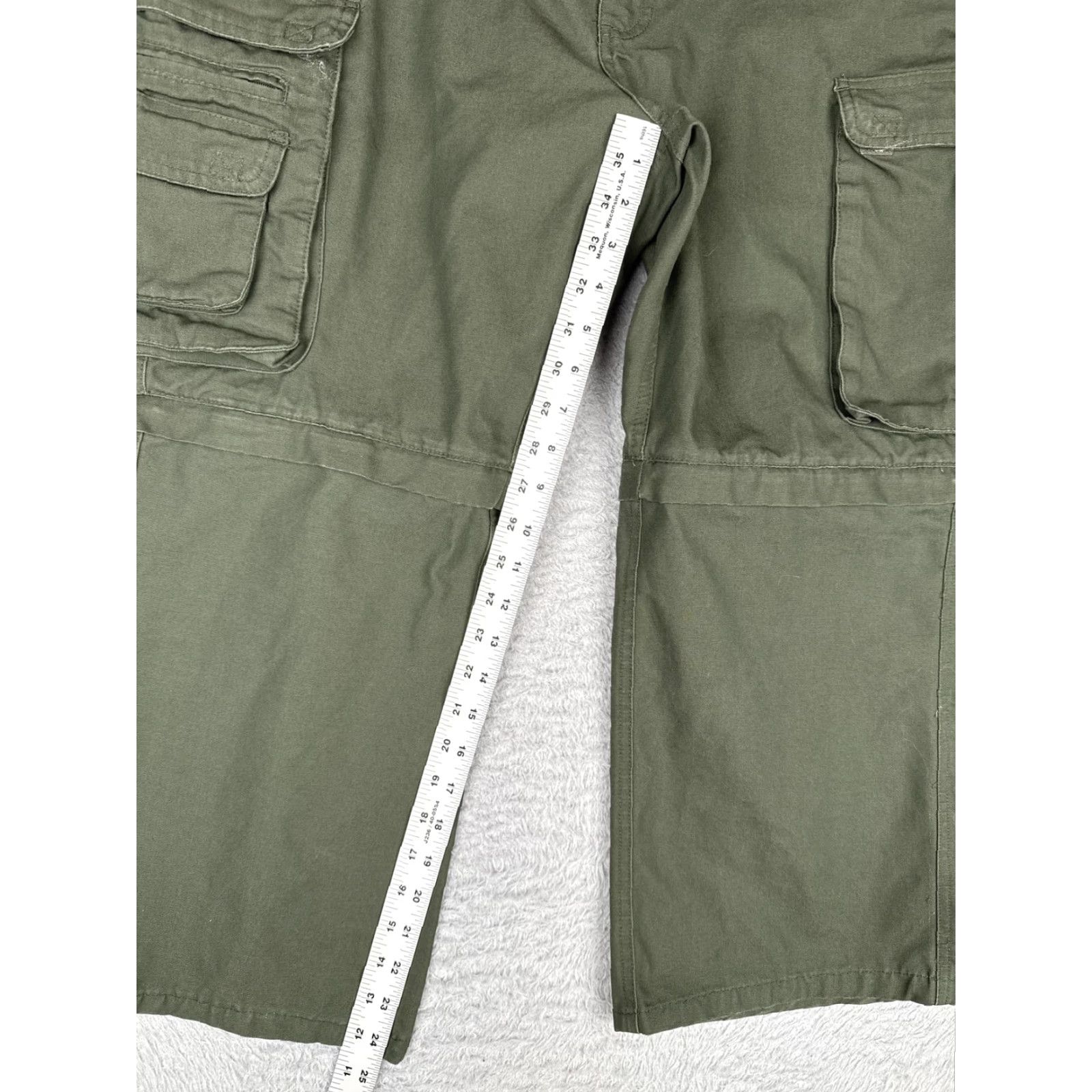 Vintage Boy Scouts Of America Pants Mens 34x25 Green Cargo Convertible Uniform Hiking Size US 34 / EU 50 - 7 Thumbnail