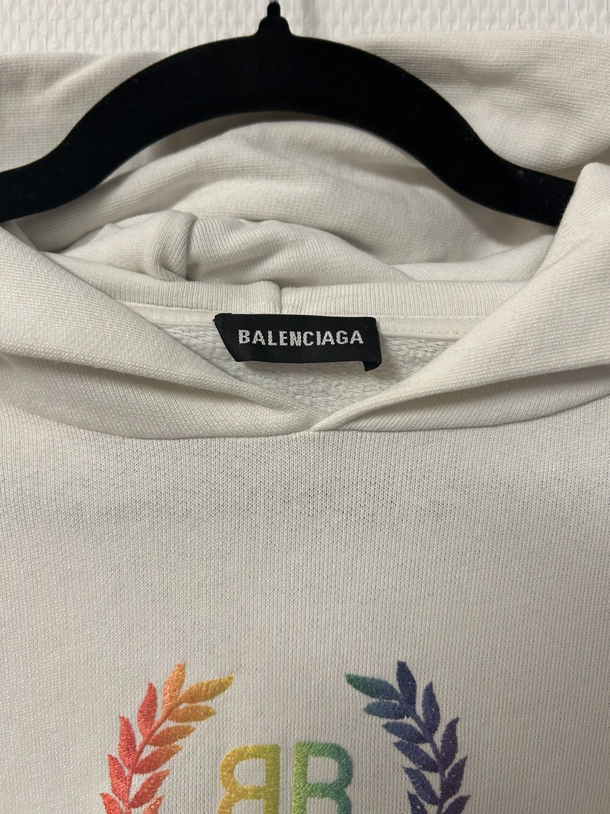 Balenciaga SS19 Rainbow Logo Hoodie Size US XS / EU 42 / 0 - 3 Thumbnail