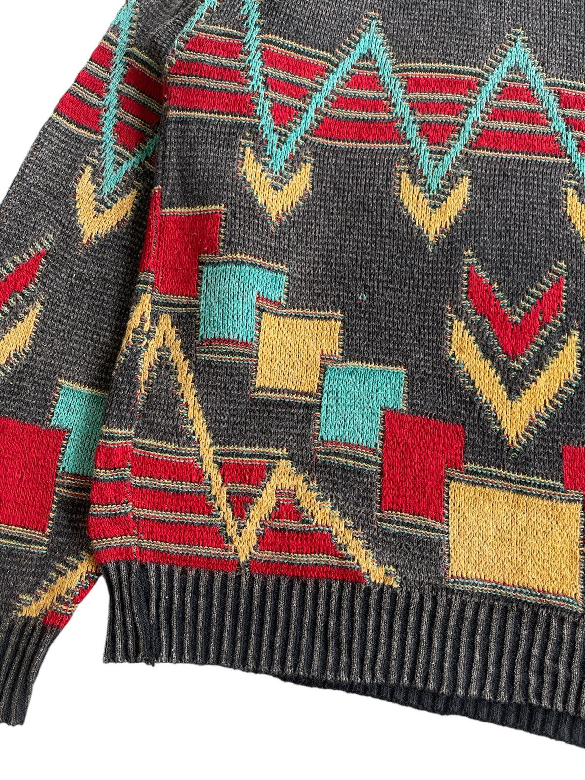 Vintage 90s Geometric Aztec Printed Knit Sweater Size US S / EU 44-46 / 1 - 7 Thumbnail