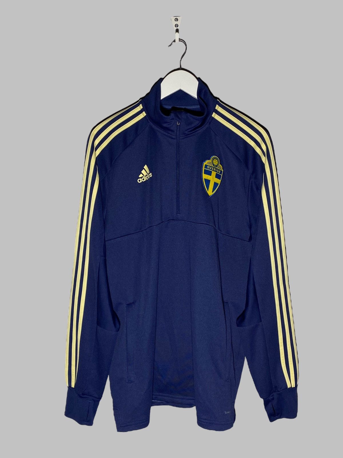 Adidas Adidas Sweden National Team Training Track Top 1/4 zip Size US L / EU 52-54 / 3 - 1 Thumbnail
