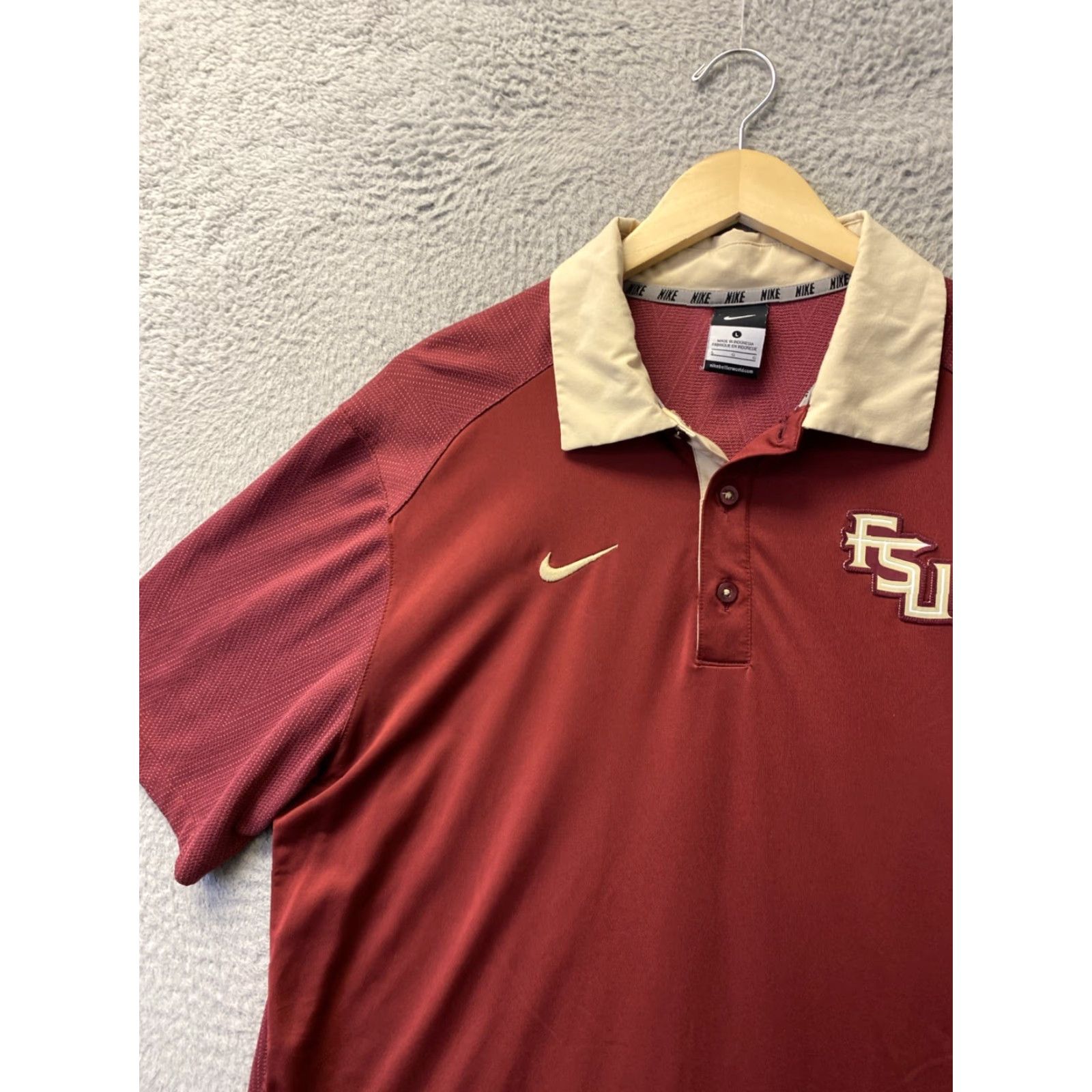 Nike Nike FSU Polo Shirt Mens L Short Sleeve Dri-Fit Red Florida State University Size US L / EU 52-54 / 3 - 2 Thumbnail