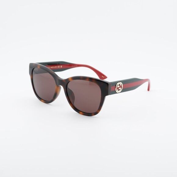 Gucci Gucci GG1866SK 002 Sunglasses Havana Square Frame Size ONE SIZE - 1 Thumbnail