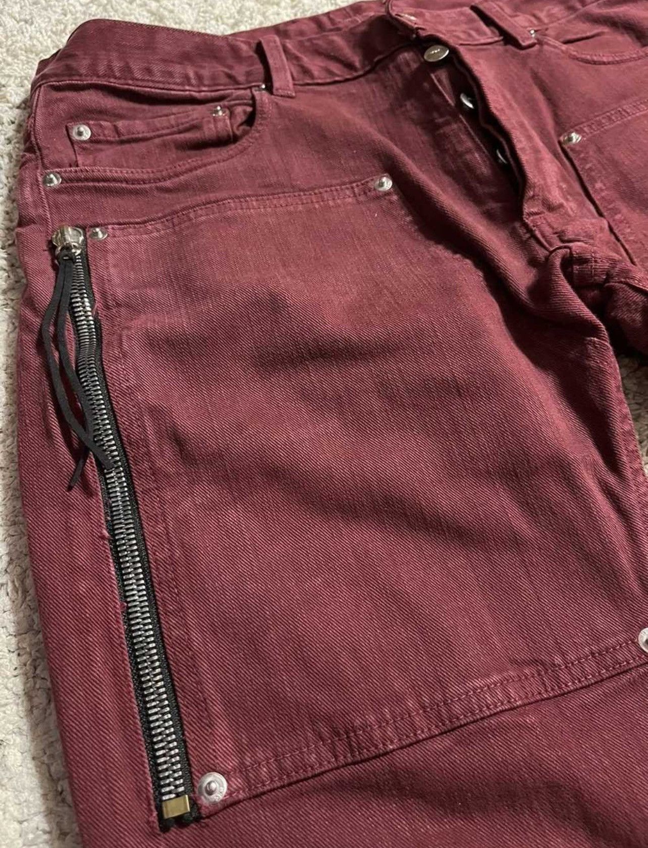 Mr. Completely Slim Burgundy Mr. Completely Denim Size US 38 / EU 54 - 4 Thumbnail