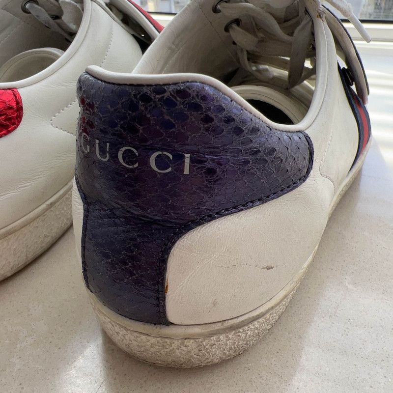 Gucci Gucci ACE Leather Fashion Sneakers for Women - Size US 8.5 / IT 38.5 - 5 Thumbnail
