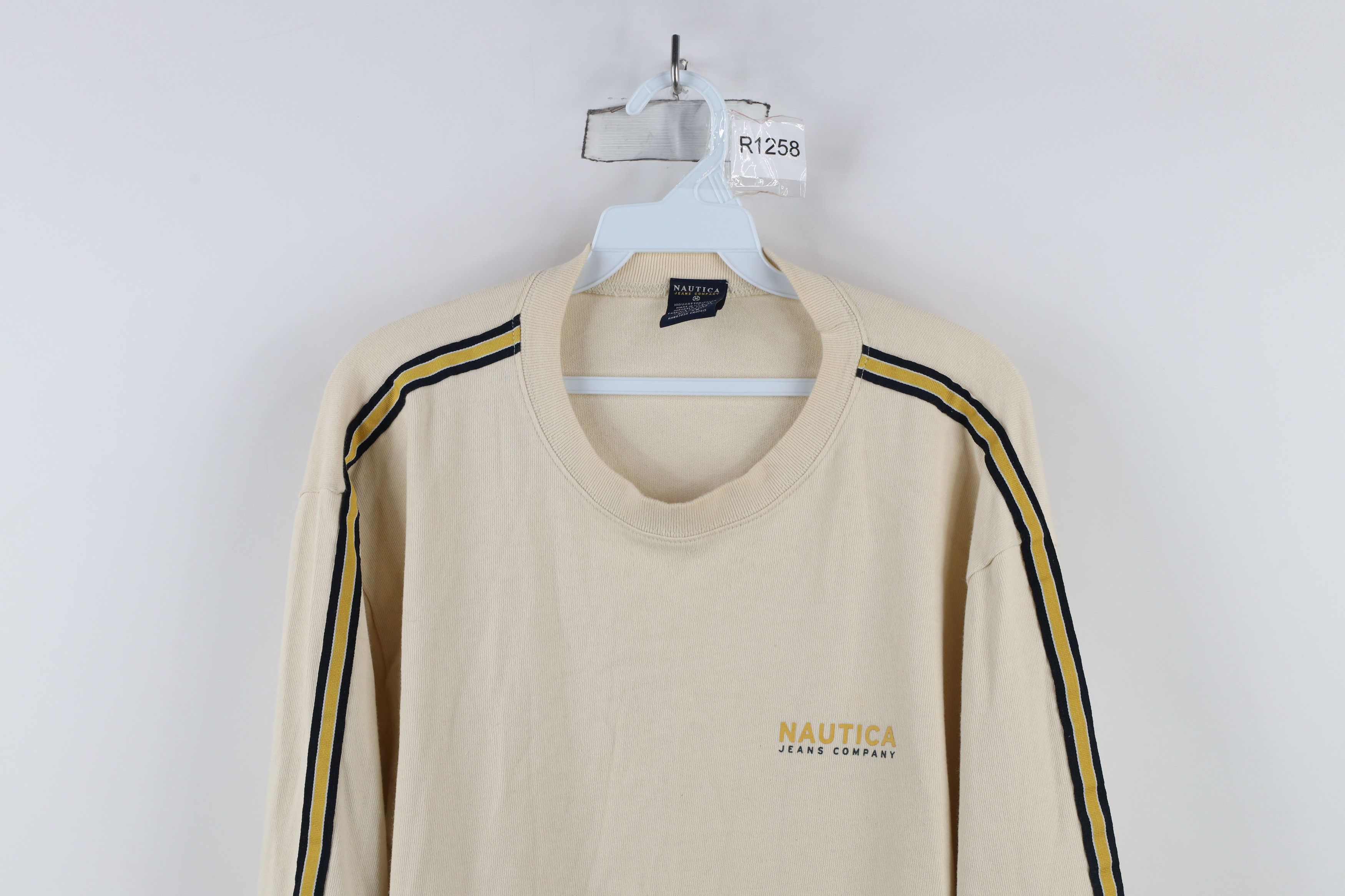 Nautica × Vintage Vintage 90s Nautica Spell Out Striped Long Sleeve T-Shirt Size US XL / EU 56 / 4 - 2 Thumbnail